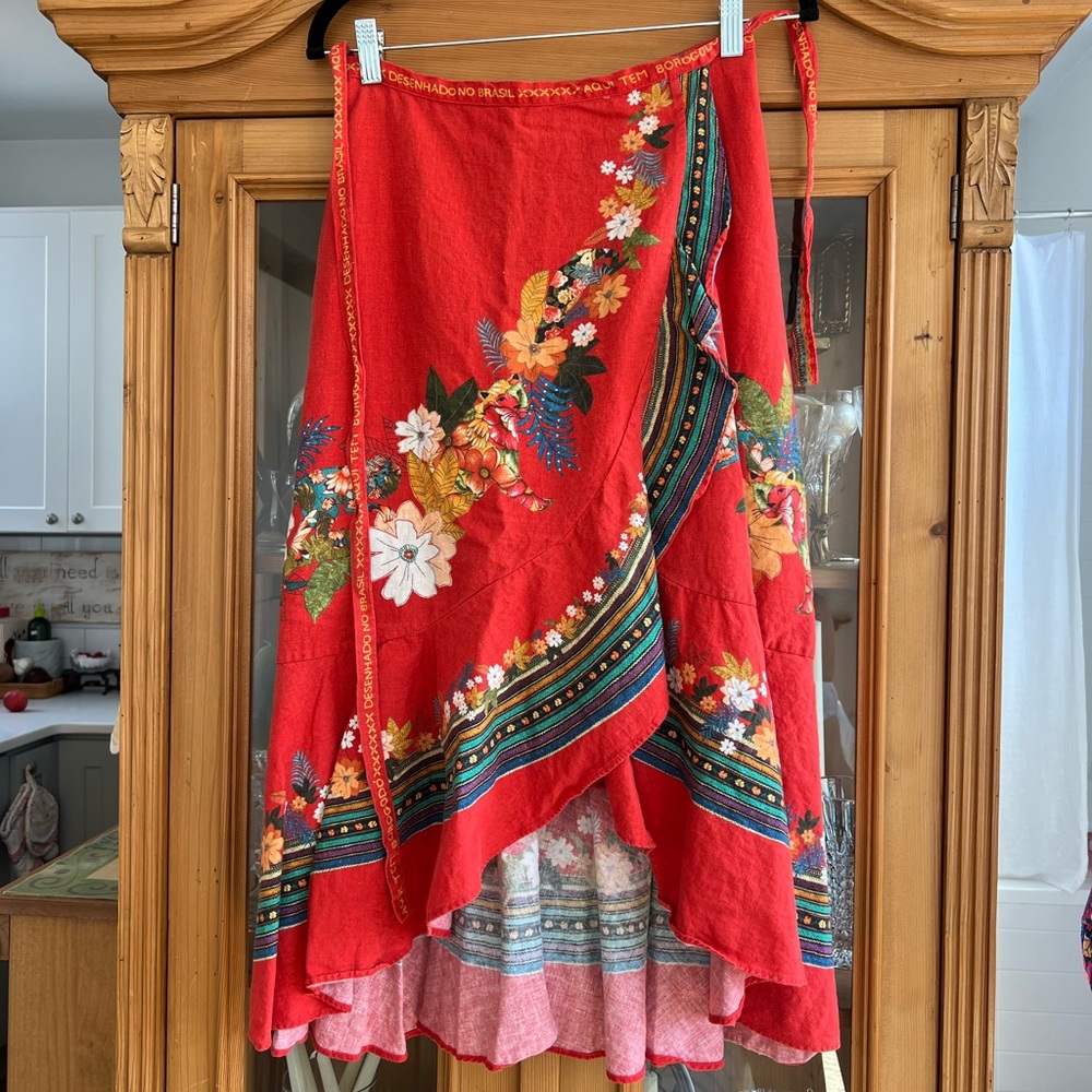 Farm Rio wrap skirt